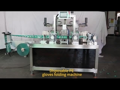Vollständig von Servomotoren gesteuert PE Handschuhe Klappmaschine Einfache Installation