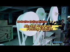 Gedrehte Alkohol-Putzlappen-Maschinen-automatische Auflagen-Verpackungsmaschine 3KW