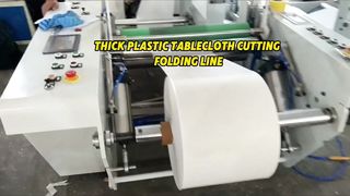 Hochwertige Faltschneidemaschine für weiße Kunststofftischdecken