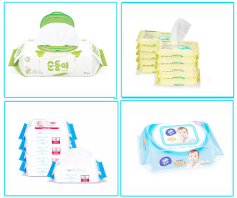 nass Gewebe 120Pcs, das Maschine für Frauen-automatisches Hochgeschwindigkeitsverpackungsfließband herstellt