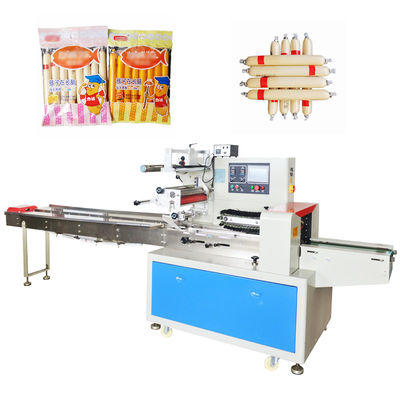 Ununterbrochene Fluss-Verpackungsmaschine-Wurst der Kissen-Dichtungs-Maschinen-2.5KW