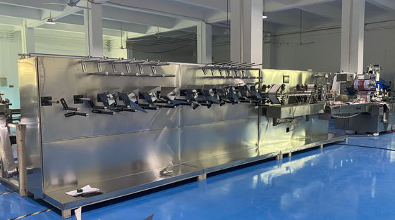 300 Schnitt / Min SS304 Edelstahl Qualität Nasse Tücher Verpackungsmaschine Automatisch Für 30-120 PCS Pack