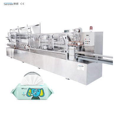 250-350 Schnitt/Min Hochgeschwindigkeits-Nasswischmaschine 220v Vollautomatische Verpackungslinie