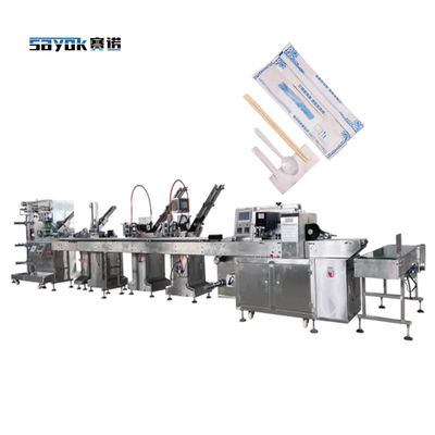 CE Certified Cutlery Set Packaging Machine 80-120 Pack/min Geschwindigkeit für Ländermärkte