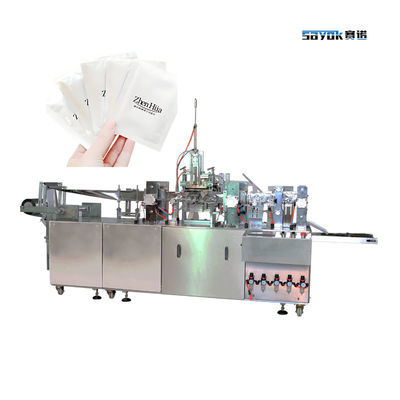 Dosierung Flüssigkeitsfüllmaschine Kleines nasses Gewebe Linsen wischen automatische Verpackungsmaschine