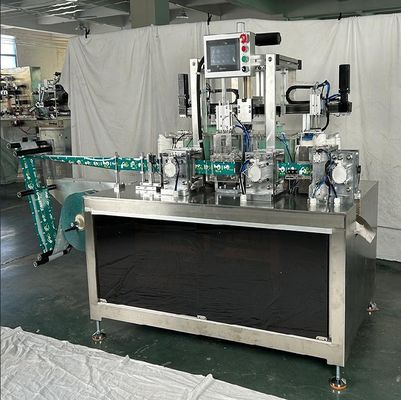 220V 50HZ 3KW Niederspannungs-Servo-Steuerung PE-Handschuhe Automatische Klappverpackungsmaschine 4-seitige Dichtung