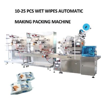 Hochleistungs-Nasswäsche-Herstellung Verpackung 2 in 1 Maschinenlinie für 10-25 PCs Pack